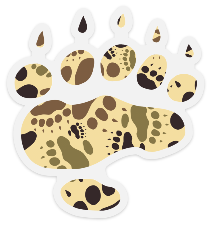 Bear Paw Camo Sticker