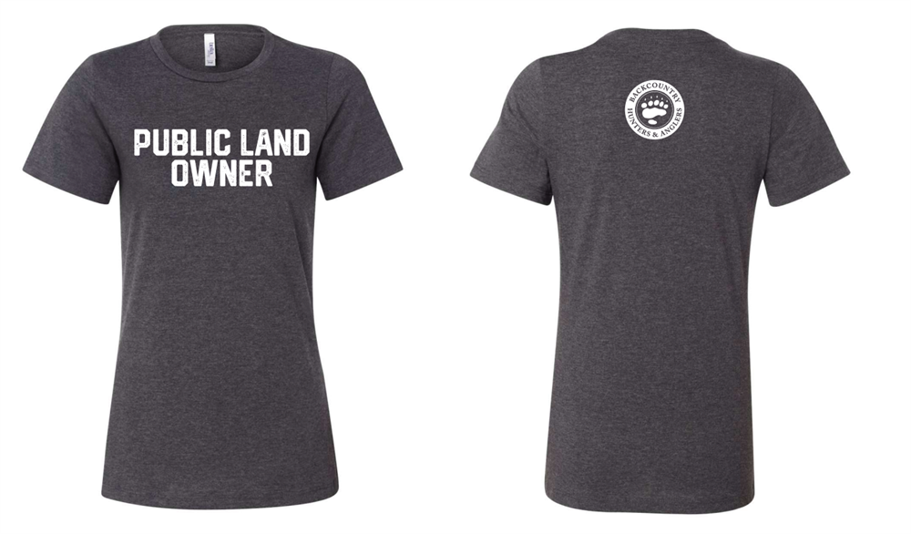 Public Land Owner® T-Shirt - Women's - Dark Heather Grey