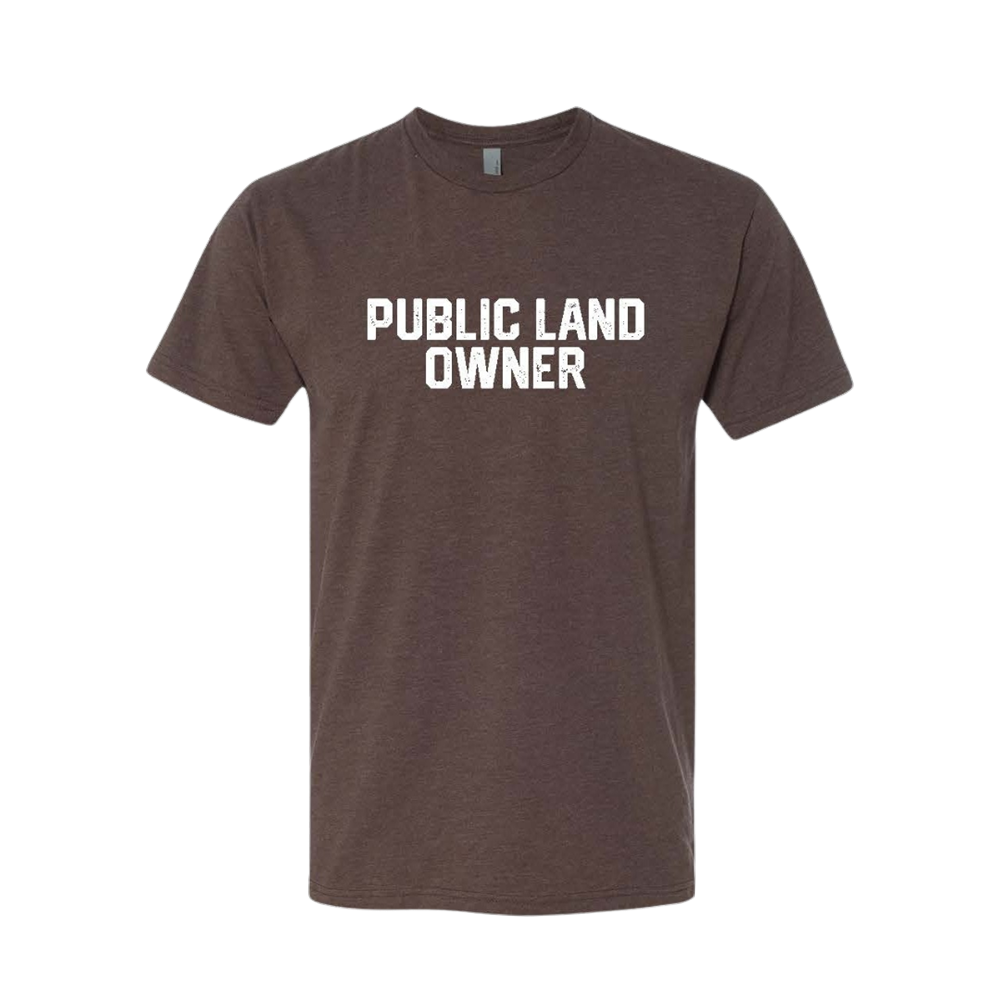 Public Land Owner® T-Shirt-Brown