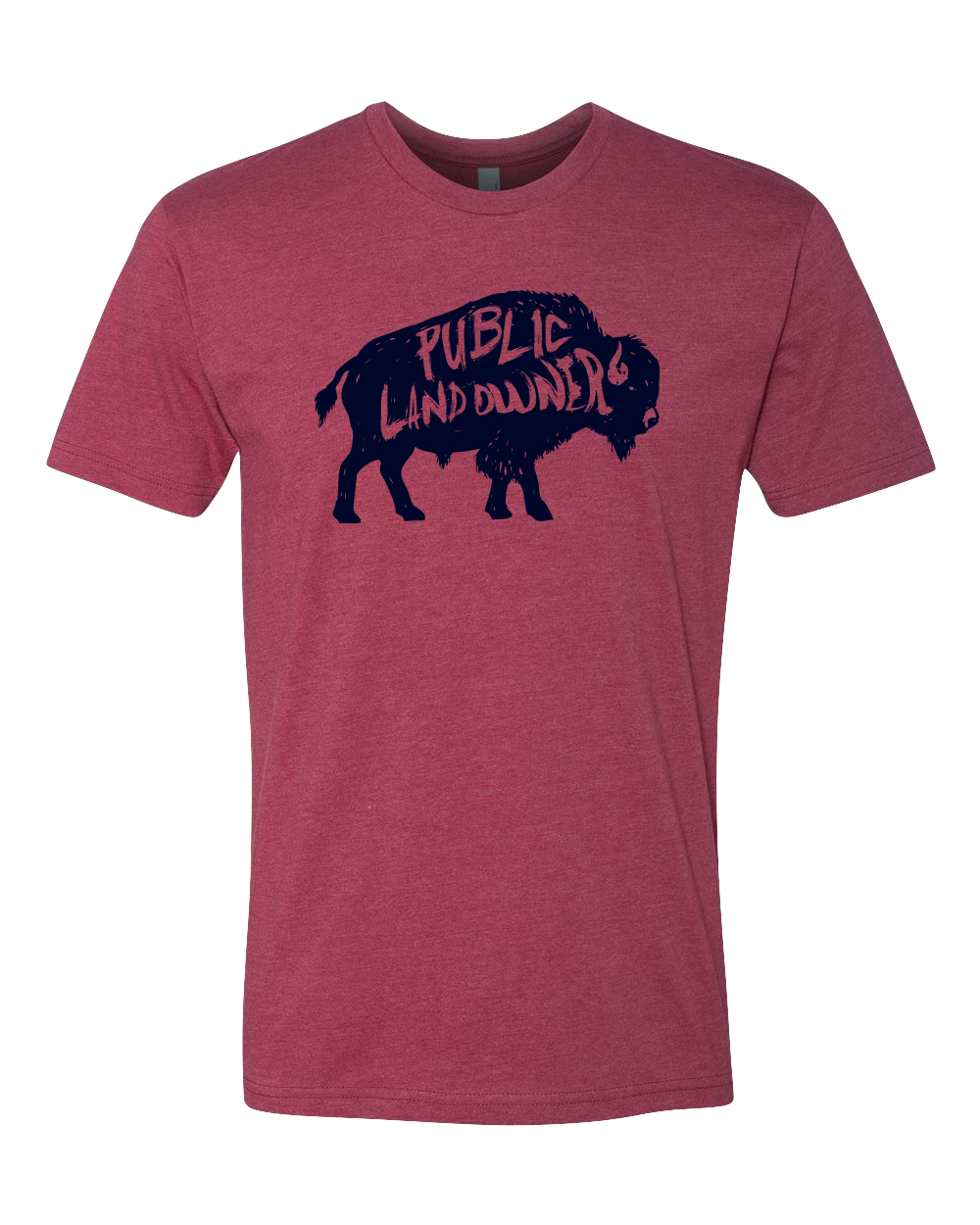 Public Land OwnerÂ® Bison T-Shirt, Cardinal Red