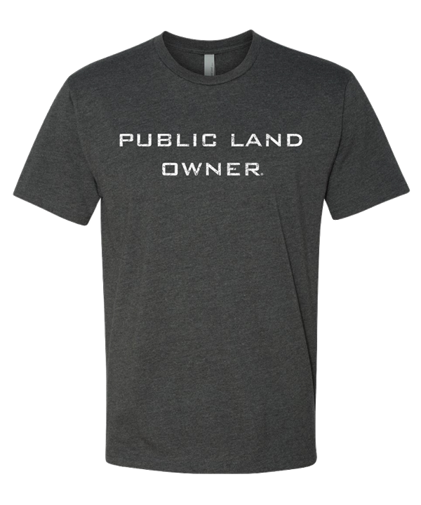 Public Land Owner® T-Shirt - Charcoal/Logo