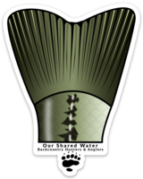 Our Shared Water - Bass Tail Sticker