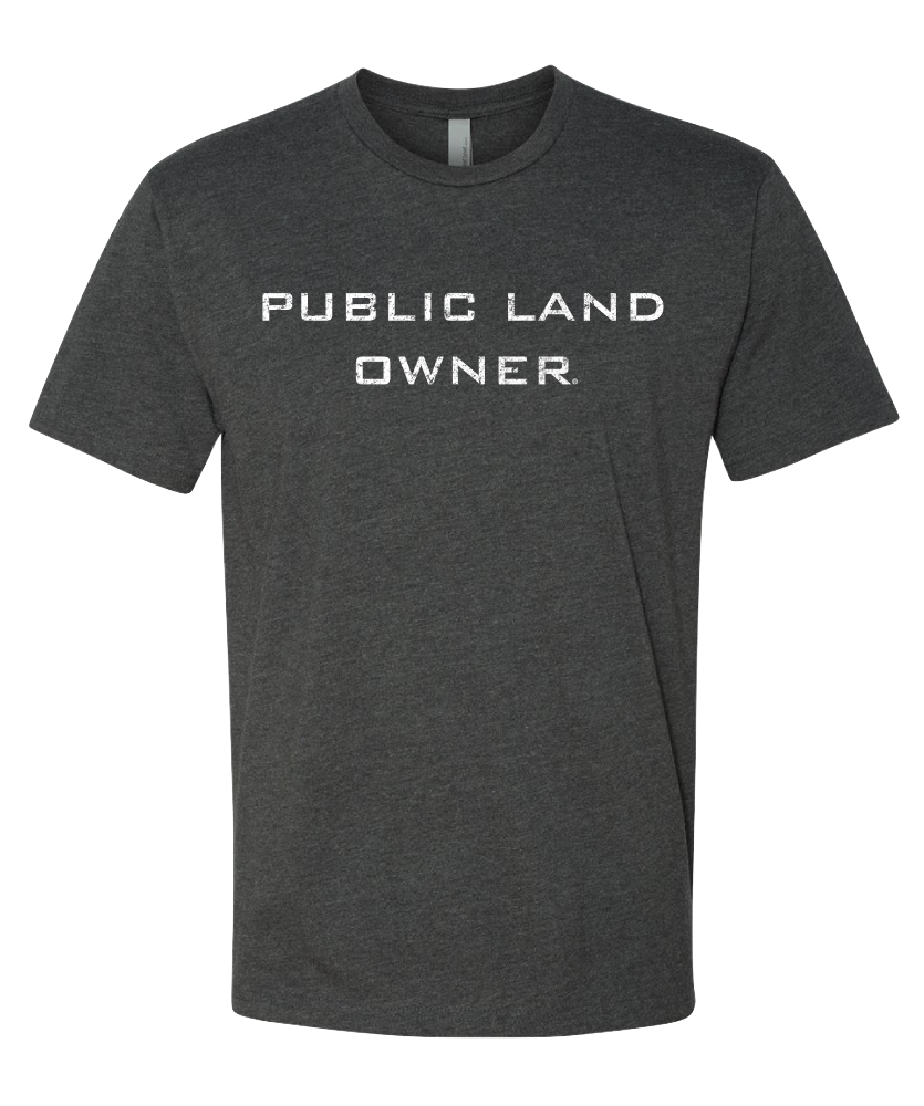 Public Land Owner® T-Shirt - Charcoal/Logo