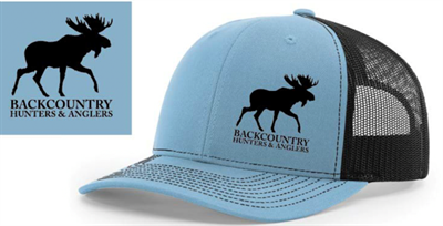 BHA Moose Trucker Hat Blue/ Black