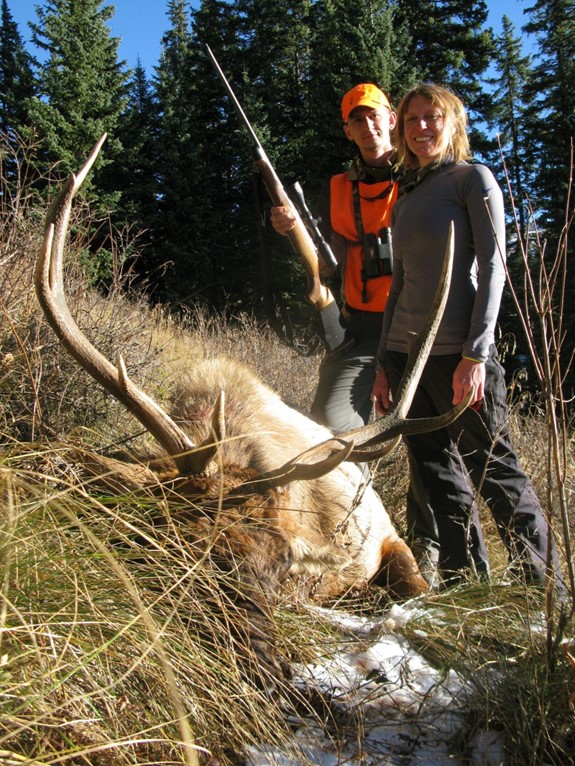 This Colorado high country bull was brought down by a 130-grain Barnes TTSX. Photo Credit: Corey Ellis
