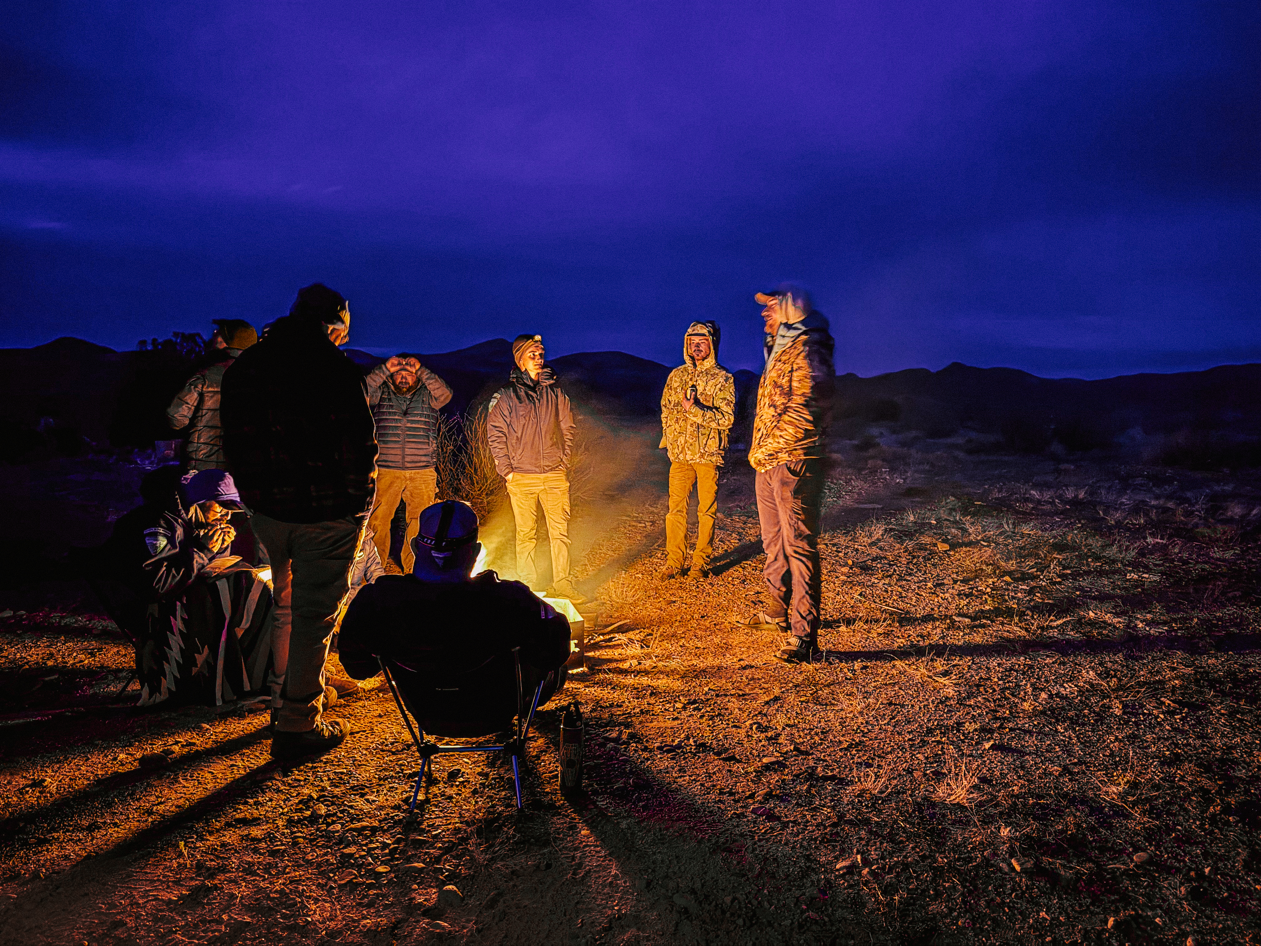 People around a fire